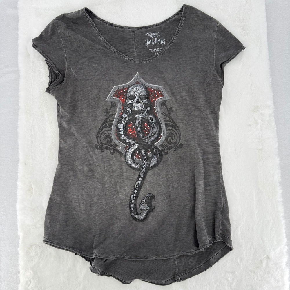 Harry Potter Charcoal Gray Dark Tunic Top‎ Womens Size M Wizarding World